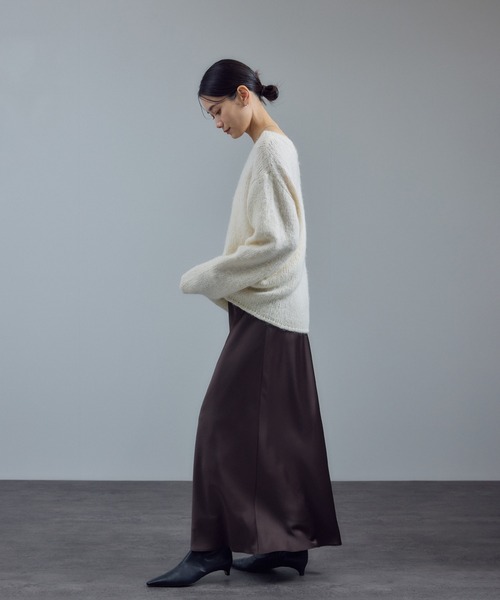 SALON adam et rope'（サロン アダム エ ロペ）の「【W S（ドゥーブル）】ポインテッドトゥ レザーヒールショートブーツ（ブーツ・レディース・ブラック/キャメル・23/24/25/36/37/38）」の3枚目の写真