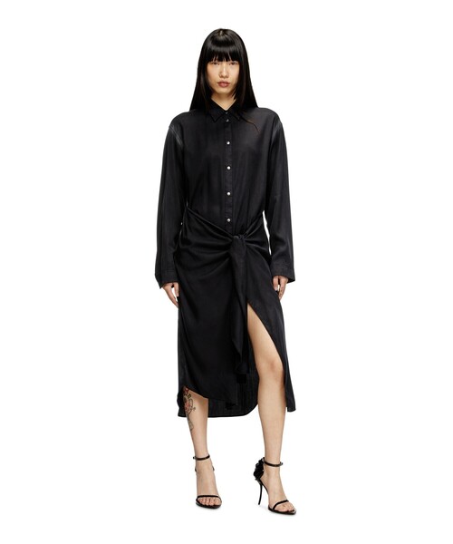 DIESEL（ディーゼル）の「ウィメンズ シャツドレス D-ILETTA-R1（シャツワンピース・レディース・ライトブルー/ブラック・40/38/36/42）」の2枚目の写真