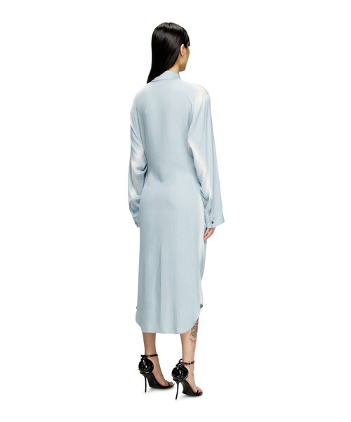 DIESEL（ディーゼル）の「ウィメンズ シャツドレス D-ILETTA-R1（シャツワンピース・レディース・ライトブルー/ブラック・40/38/36/42）」の13枚目の写真