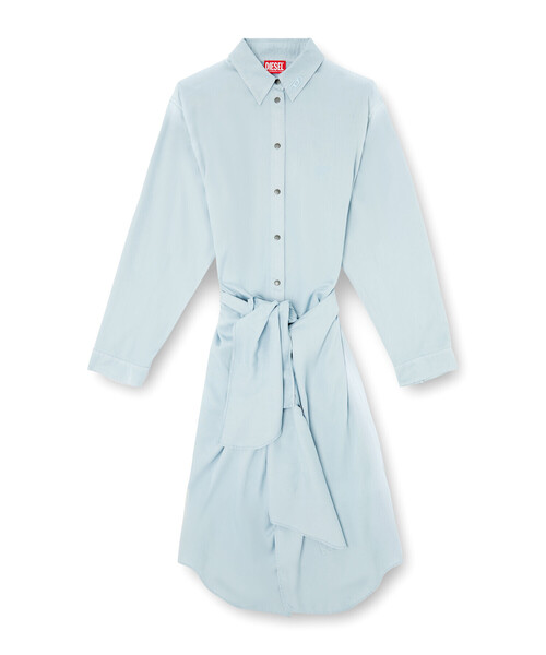 DIESEL（ディーゼル）の「ウィメンズ シャツドレス D-ILETTA-R1（シャツワンピース・レディース・ライトブルー/ブラック・40/38/36/42）」の15枚目の写真