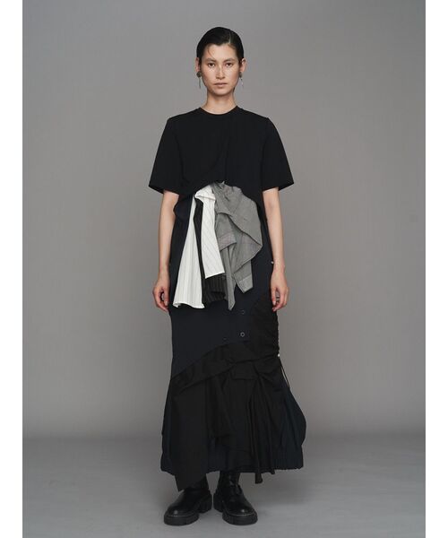 スカート UN3D. FABRIK MIX SK PATTERN MIX SHIRT SK【セットアップ着用可能】 / パターン