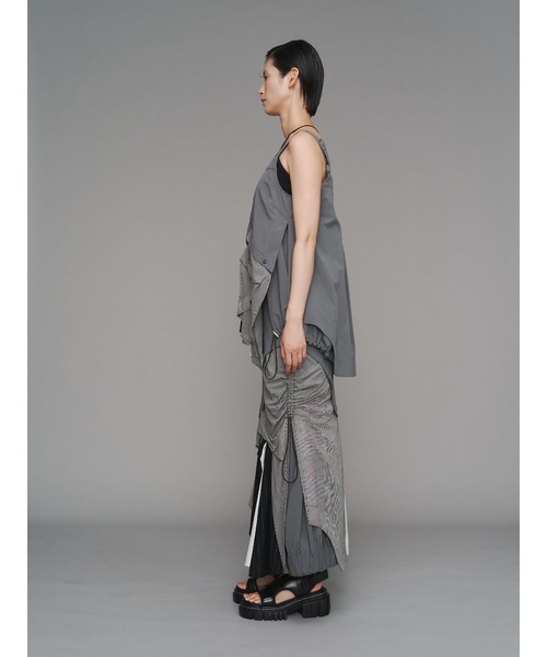 UN3D.（アンスリード）の「PATTERN MIX SHIRT SK / パターンミックスシャツスカート（スカート・レディース・ブラック/その他1/グレー・38/36）」の18枚目の写真