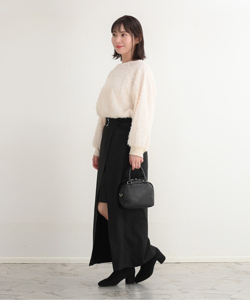 ZOZOMARKET（ゾゾマーケット）の「ZOZOMARKET by Aimeri-レイヤードラップスカート（スカート・レディース・ブラック/ベージュ/グレー・マルチサイズ）」の5枚目の写真