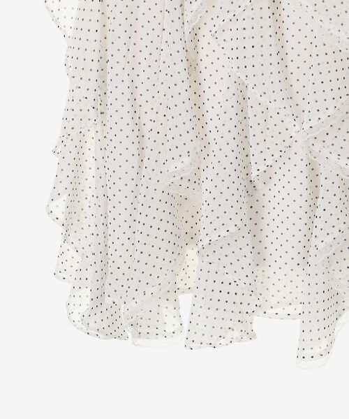 MAJESTIC LEGON（マジェスティックレゴン）の「エアリードロップラッフルスカート（スカート・レディース・ブラック/ホワイト系その他/アイボリー・MEDIUM/SMALL）」の8枚目の写真