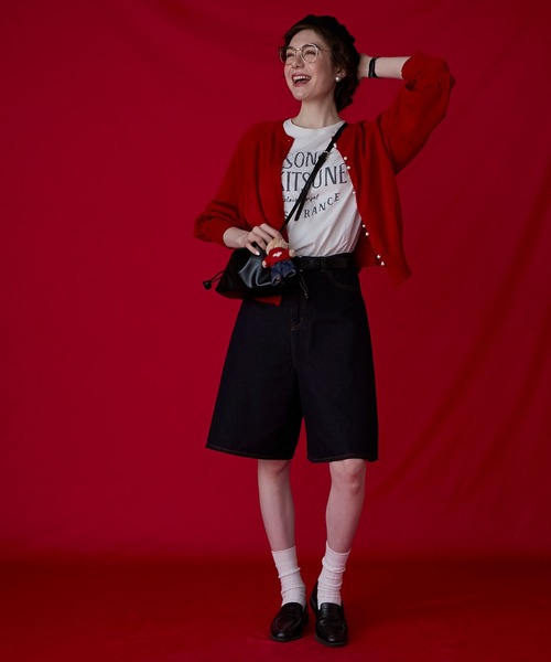 BONLECILL Marche(ボンルシールマルシェ)の「【BONLECILL Marche】《マチあり》巾着バッグ/ショルダーバッグ(ショルダーバッグ・レディース・アイボリー/ブラック/レッド・FREE)」の19枚目の写真