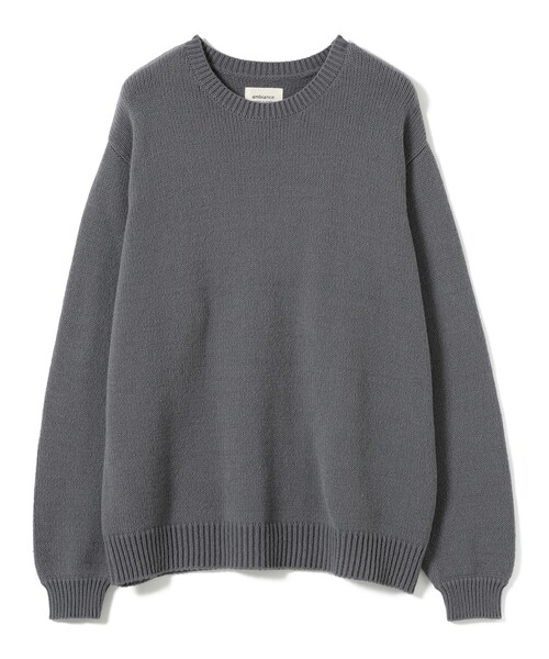 B:MING by BEAMS(ビーミングバイビームス)の「ambiance / 3ゲージ リフレクター クルーネック ニット(ユニセックス)(ニット/セーター・メンズ・グレー/ブラック・S/M/L/XL)」の9枚目の写真