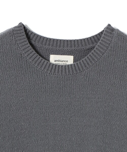 B:MING by BEAMS(ビーミングバイビームス)の「ambiance / 3ゲージ リフレクター クルーネック ニット(ユニセックス)(ニット/セーター・メンズ・グレー/ブラック・S/M/L/XL)」の10枚目の写真