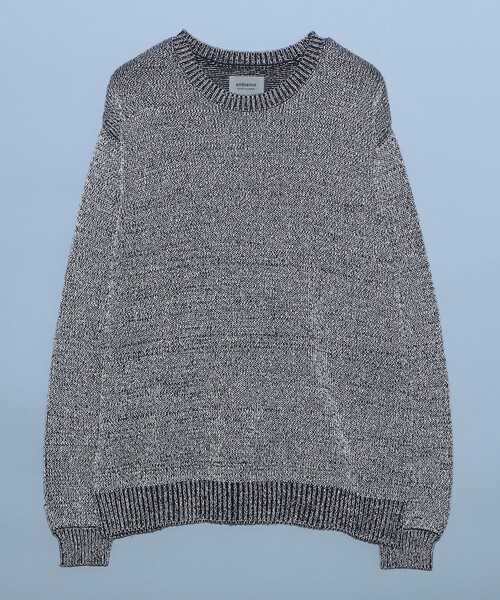 B:MING by BEAMS(ビーミングバイビームス)の「ambiance / 3ゲージ リフレクター クルーネック ニット(ユニセックス)(ニット/セーター・メンズ・グレー/ブラック・S/M/L/XL)」の14枚目の写真