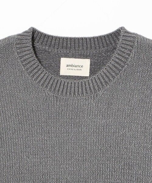 B:MING by BEAMS(ビーミングバイビームス)の「ambiance / 3ゲージ リフレクター クルーネック ニット(ユニセックス)(ニット/セーター・メンズ・グレー/ブラック・S/M/L/XL)」の20枚目の写真