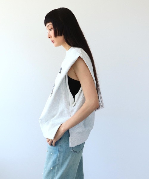 Three Four Time（ｽﾘｰﾌｫｰﾀｲﾑ）の「ネコトラフロッキープリントプルオーバー（Tシャツ/カットソー・レディース・グレー/ネイビー・FREE）」の4枚目の写真