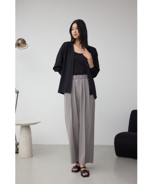 AZUL by moussy(アズールバイマウジー)の「C/T冷感 ニットカーディガン(カーディガン/ボレロ・レディース・ダークベージュ/ブラック/ダークグリーン・FREE)」の6枚目の写真