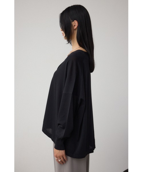 AZUL by moussy(アズールバイマウジー)の「C/T冷感 ニットカーディガン(カーディガン/ボレロ・レディース・ダークベージュ/ブラック/ダークグリーン・FREE)」の8枚目の写真