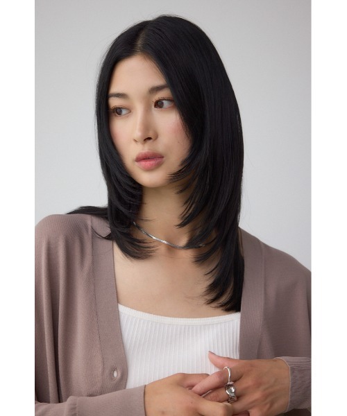 AZUL by moussy(アズールバイマウジー)の「C/T冷感 ニットカーディガン(カーディガン/ボレロ・レディース・ダークベージュ/ブラック/ダークグリーン・FREE)」の14枚目の写真