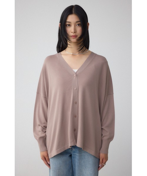 AZUL by moussy(アズールバイマウジー)の「C/T冷感 ニットカーディガン(カーディガン/ボレロ・レディース・ダークベージュ/ブラック/ダークグリーン・FREE)」の17枚目の写真
