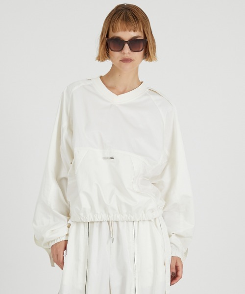 PRANK PROJECT（プランクプロジェクト）の「ストラップウインドブレーカー / Strap Windbreaker（その他アウター・レディース・オフホワイト/ブラック/ブラウン・FREE）」の9枚目の写真