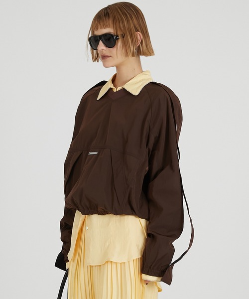 PRANK PROJECT（プランクプロジェクト）の「ストラップウインドブレーカー / Strap Windbreaker（その他アウター・レディース・オフホワイト/ブラック/ブラウン・FREE）」の14枚目の写真