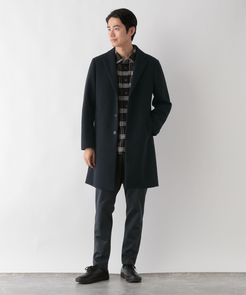GLOBAL WORK（グローバルワーク）の「ウーリーテック/防風スマートチェスターコート/451154（チェスターコート・メンズ・チャコールグレー/ネイビー/ブラック・3XL/SMALL/MEDIUM/LARGE/X-LARGE/XX-LARGE/X-SMALL）」の22枚目の写真