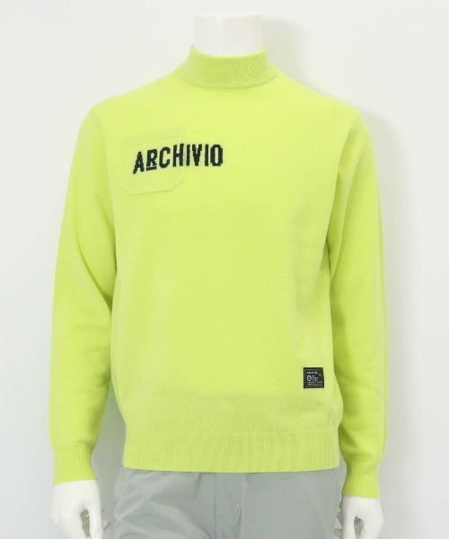 archivio(アルチビオ)の「<MENS>カシミヤ100%ロゴポケットニット(ニット/セーター・メンズ・グレー/イエロー/ネイビー/ピンク・M/L)」の4枚目の写真