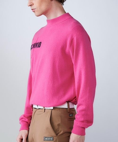 archivio(アルチビオ)の「<MENS>カシミヤ100%ロゴポケットニット(ニット/セーター・メンズ・グレー/イエロー/ネイビー/ピンク・M/L)」の9枚目の写真