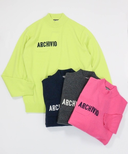 archivio(アルチビオ)の「<MENS>カシミヤ100%ロゴポケットニット(ニット/セーター・メンズ・グレー/イエロー/ネイビー/ピンク・M/L)」の20枚目の写真
