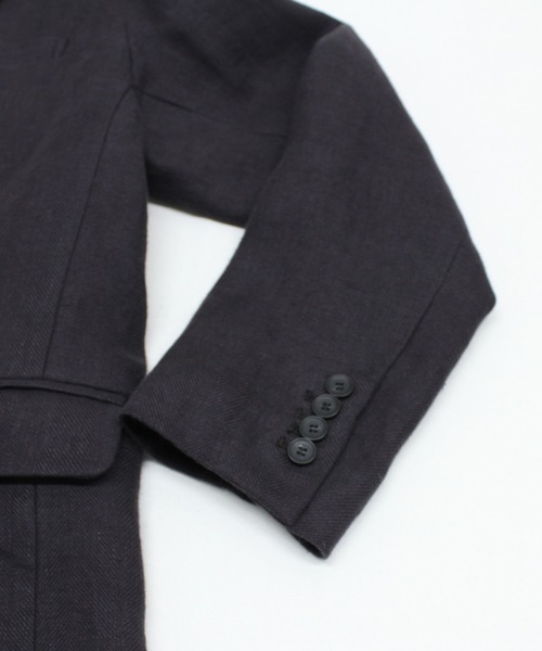 RNA-N(アールエヌエーエヌ)の「J2154 DOUBLE BREASTED LINEN JACKET(ノーカラージャケット・レディース・チャコール/ブラウン/ブラック・FREE)」の19枚目の写真