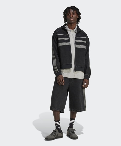adidas アディカラー ファースト ブラックデニム トラックトップ