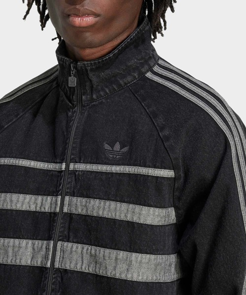 adidas アディカラー ファースト ブラックデニム トラックトップ