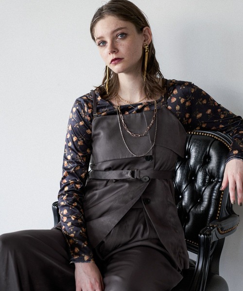 herpraha ハープラハ ブラック リボントップ ビスチェ らん様専用】Her Praha ribbon top リボントップ ブラック