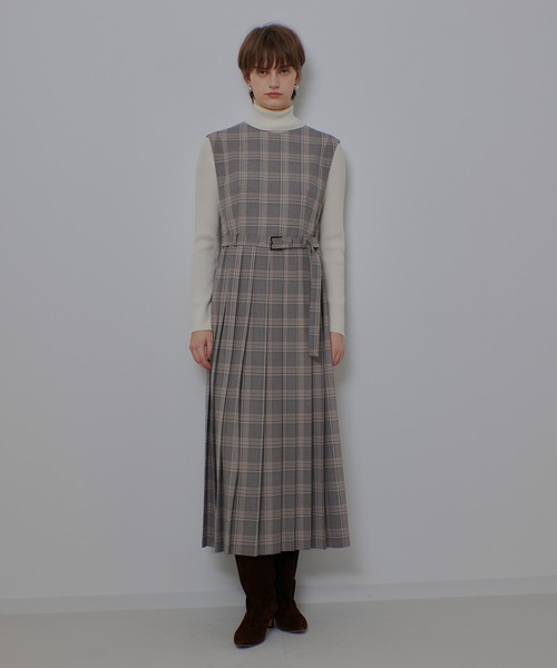 セール】サイドスリットプリーツロングワンピース（ワンピース