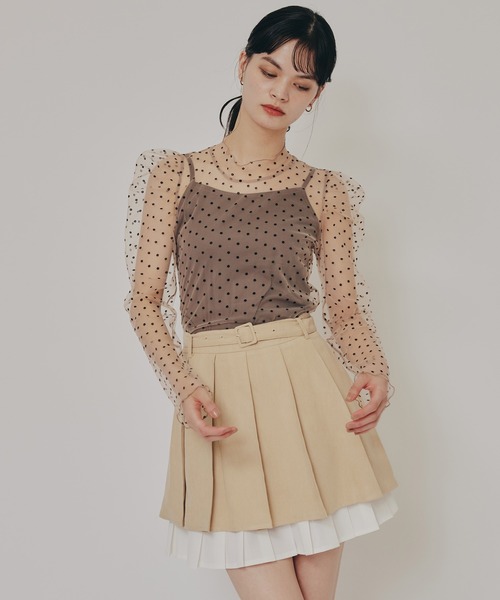 REDYAZEL(レディアゼル)の「レイヤードスエードプリーツスカート(スカート・レディース・ブラウン/ベージュ/ブラック・SMALL/MEDIUM)」の5枚目の写真