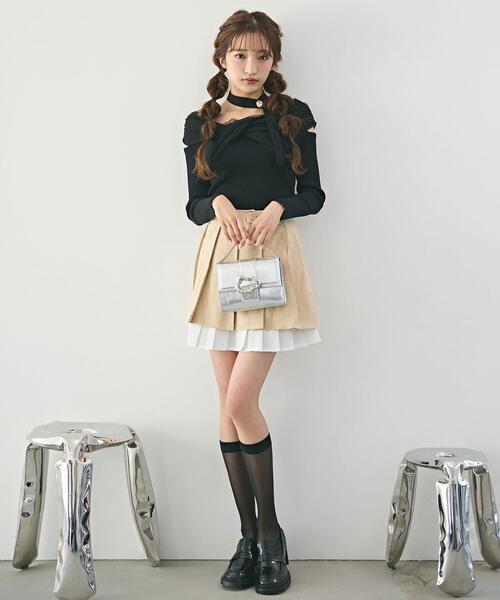 REDYAZEL（レディアゼル）の「バックルデザインロゴストラップミニバッグ（ショルダーバッグ・レディース・シルバー/ブラック/パープル・FREE）」の5枚目の写真