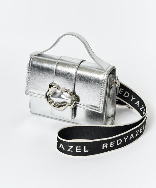 REDYAZEL（レディアゼル）の「バックルデザインロゴストラップミニバッグ（ショルダーバッグ・レディース・シルバー/ブラック/パープル・FREE）」の4枚目の写真
