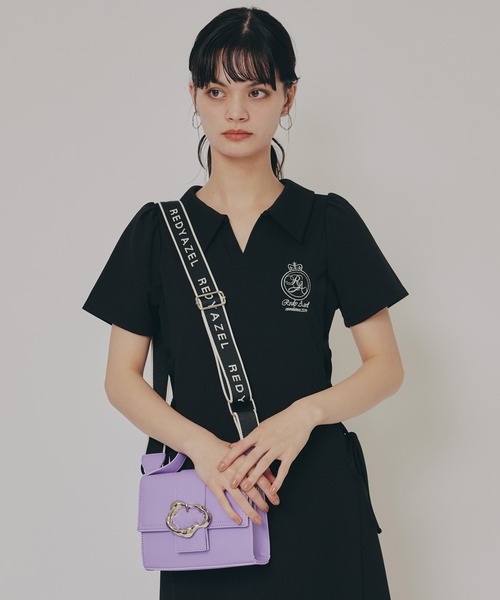 REDYAZEL（レディアゼル）の「バックルデザインロゴストラップミニバッグ（ショルダーバッグ・レディース・シルバー/ブラック/パープル・FREE）」の15枚目の写真