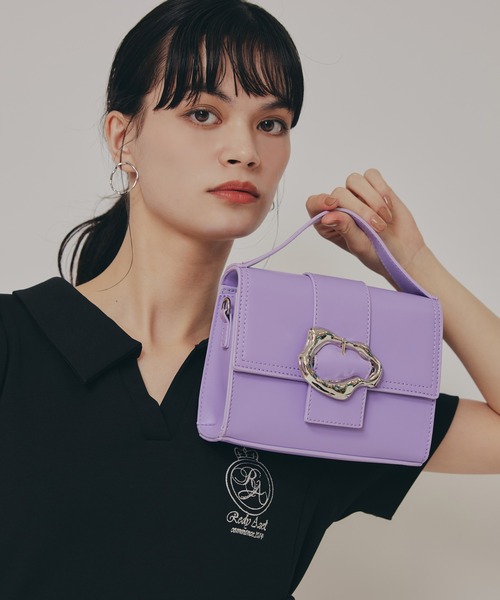 REDYAZEL（レディアゼル）の「バックルデザインロゴストラップミニバッグ（ショルダーバッグ・レディース・シルバー/ブラック/パープル・FREE）」の16枚目の写真