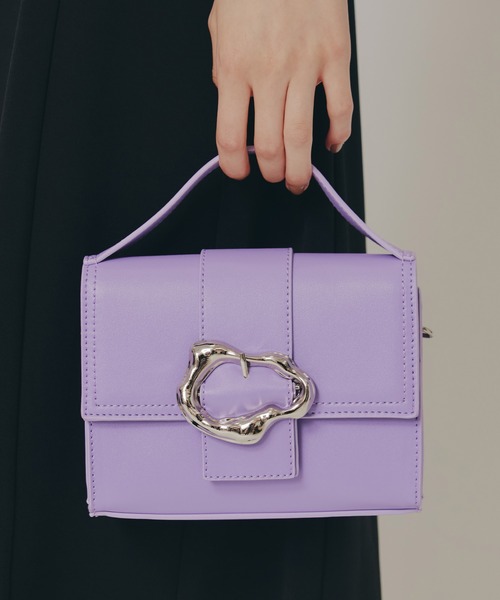 REDYAZEL（レディアゼル）の「バックルデザインロゴストラップミニバッグ（ショルダーバッグ・レディース・シルバー/ブラック/パープル・FREE）」の18枚目の写真