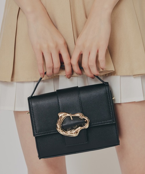 REDYAZEL（レディアゼル）の「バックルデザインロゴストラップミニバッグ（ショルダーバッグ・レディース・シルバー/ブラック/パープル・FREE）」の11枚目の写真