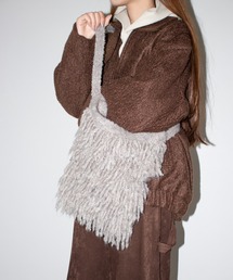 hwyl（ヒュイル）の「フリンジニットバッグ（ボディバッグ/ウエストポーチ）」