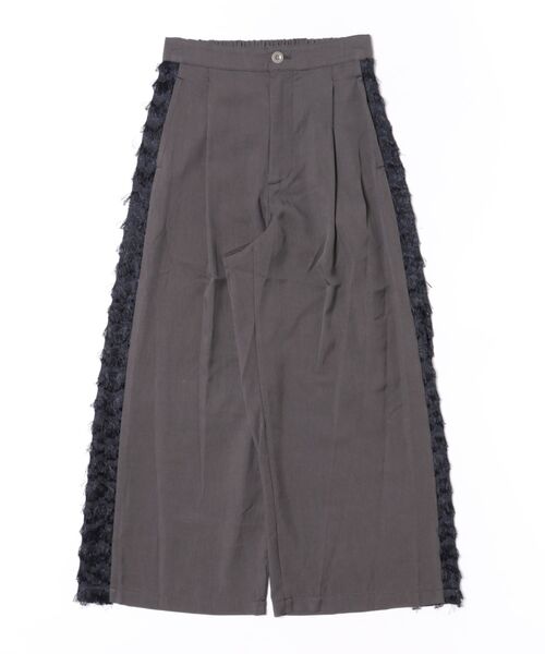 H.A.K（ハク）の「テンセルナイロンツイルニドムタンブラー＋エアリーフリンジチュールワイドパンツ（その他パンツ・レディース・ブラック/チャコール・1/2）」の4枚目の写真