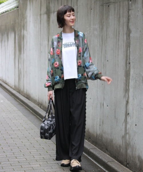 H.A.K（ハク）の「テンセルナイロンツイルニドムタンブラー＋エアリーフリンジチュールワイドパンツ（その他パンツ・レディース・ブラック/チャコール・1/2）」の7枚目の写真