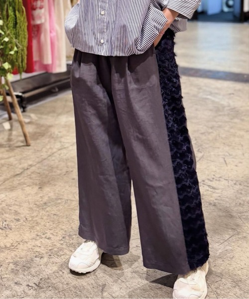 H.A.K（ハク）の「テンセルナイロンツイルニドムタンブラー＋エアリーフリンジチュールワイドパンツ（その他パンツ・レディース・ブラック/チャコール・1/2）」の12枚目の写真