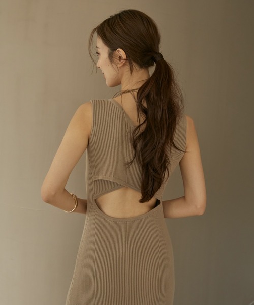 バックオープンタンクワンピース（ワンピース）｜ACYM（アシーム）の