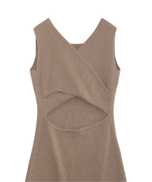 ACYM(アシーム)の「バックオープンタンクワンピース(ワンピース・レディース・ブラック/アイボリー/モカ・FREE)」の20枚目の写真