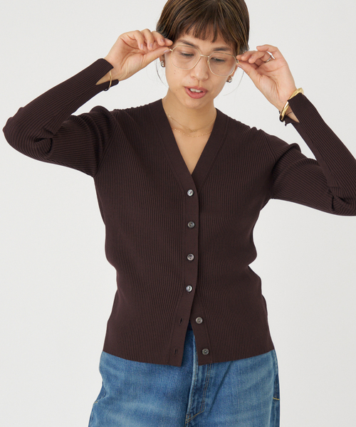 リブVネックカーディガン（ニット/セーター）｜IENA（イエナ）の