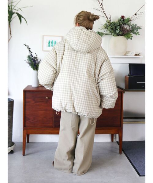 ungrid フードデザインダウン　アイボリー セール】フードデザインダウン（ダウンジャケット/コート）｜Ungrid