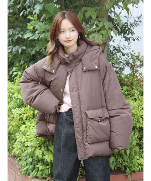 Ungrid（アングリッド）の「フードデザインダウン（ダウンジャケット
