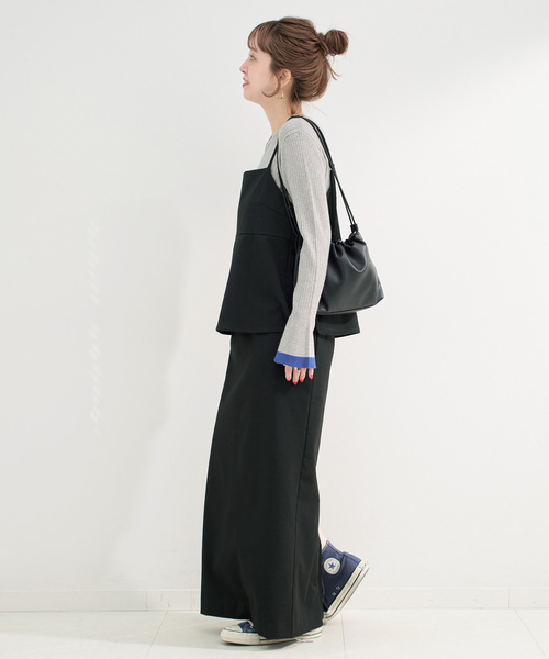 B.C STOCK（ベーセーストック）の「《3点セット》キャミソールスタイル3ピース（ワンピース・レディース・ブラック/ブラウン/グレー・FREE）」の5枚目の写真