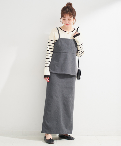 B.C STOCK（ベーセーストック）の「《3点セット》キャミソールスタイル3ピース（ワンピース・レディース・ブラック/ブラウン/グレー・FREE）」の16枚目の写真