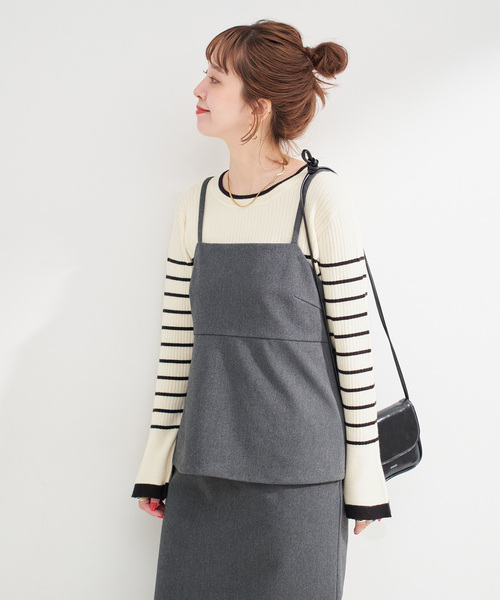 B.C STOCK（ベーセーストック）の「《3点セット》キャミソールスタイル3ピース（ワンピース・レディース・ブラック/ブラウン/グレー・FREE）」の19枚目の写真