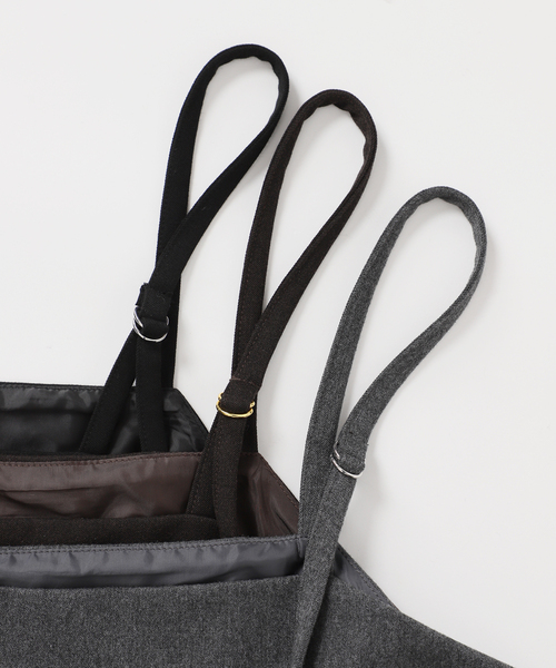 B.C STOCK（ベーセーストック）の「《3点セット》キャミソールスタイル3ピース（ワンピース・レディース・ブラック/ブラウン/グレー・FREE）」の7枚目の写真