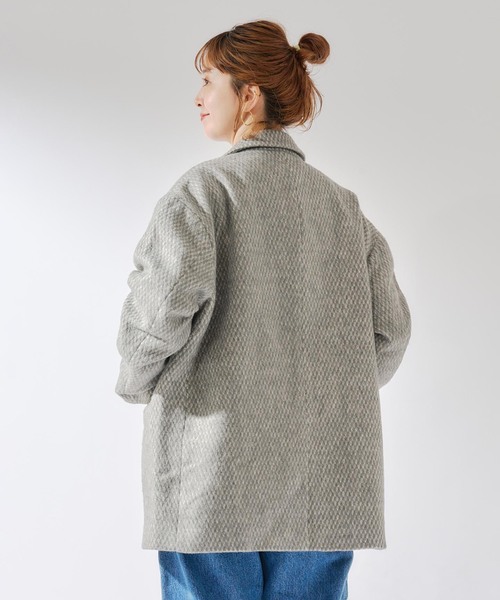 Deux Allures/ドゥ アリュール】テーラーミドル シャギージャケット